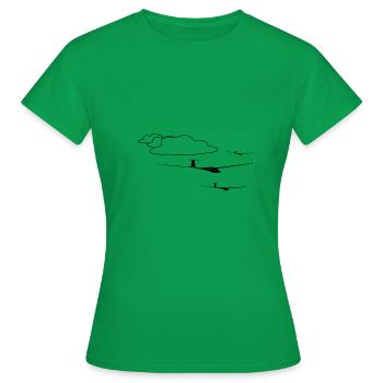 glider glider gliding gliding gliding gliding - Women's T-Shirt - kelly green - Front - AI Model Female 172 dark (172cm)