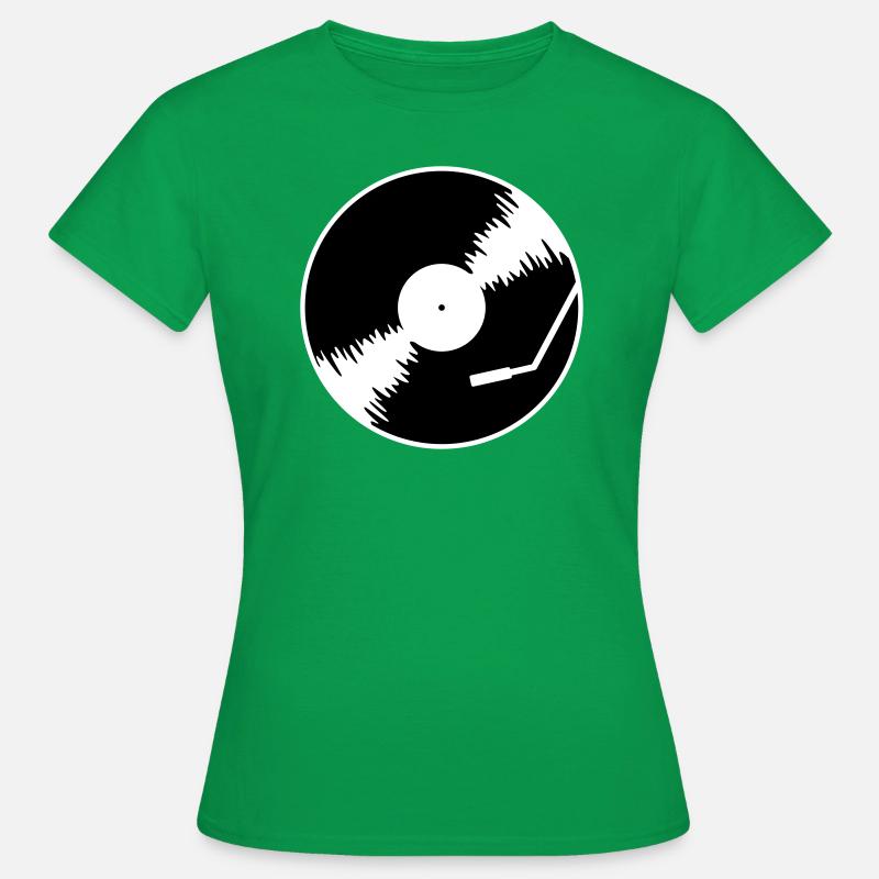 Record Vinyl DJ Record Player - Women's T-Shirt - kelly green