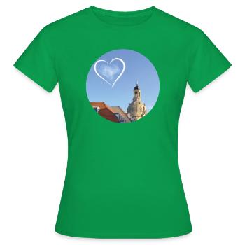 Dresden Frauenkirche - Frauen T-Shirt - Kelly Green - Vorne - AI Model Female 172 dark (172cm)