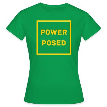 Power Posed - Women's T-Shirt - kelly green - Front - AI Model Female 172 dark (172cm)
