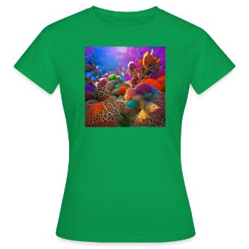 Buntes Unterwasser-Korallenriff - Frauen T-Shirt - Kelly Green - Vorne - AI Model Female 172 dark (172cm)