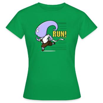 LAUF! - freaky-Deek's Bavarian Tentacle - Frauen T-Shirt - Kelly Green - Vorne - AI Model Female 172 dark (172cm)