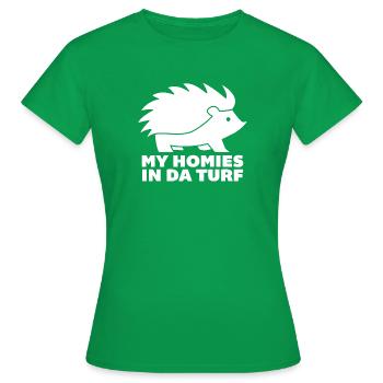 Hérisson - Mes Homies - neg - T-shirt Femme - vert - Devant - AI Model Female 172 dark (172cm)