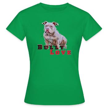 American Pocket BullyLove - T-shirt Femme - vert - Devant - AI Model Female 172 dark (172cm)