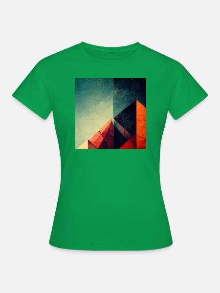 Pyramiden im Kosmos - Frauen T-Shirt - Kelly Green