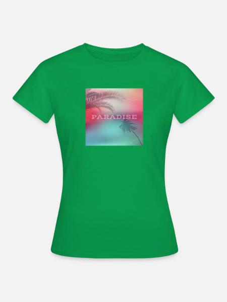 PARADISE - Frauen T-Shirt - Kelly Green