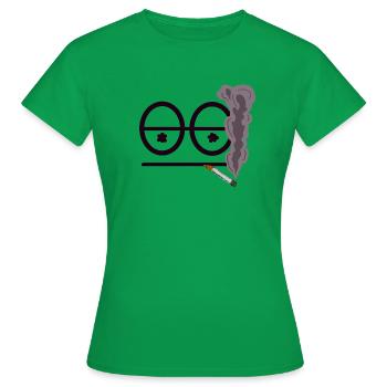 Smoking logo - Women's T-Shirt - kelly green - Front - AI Model Female 172 dark (172cm)