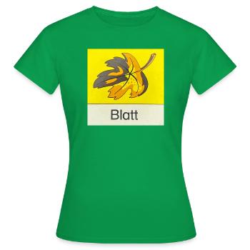 Blatt - Frauen T-Shirt - Kelly Green - Vorne - AI Model Female 172 dark (172cm)