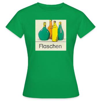 Flaschen - Frauen T-Shirt - Kelly Green - Vorne - AI Model Female 172 dark (172cm)