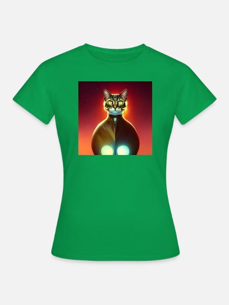Die Universums Katze - Frauen T-Shirt - Kelly Green