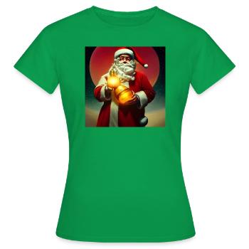 Père Noël Père Noël Noël - T-shirt Femme - vert - Devant - AI Model Female 172 dark (172cm)
