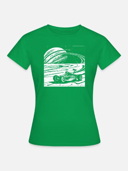 Saturn Ring Racer - Frauen T-Shirt - Kelly Green