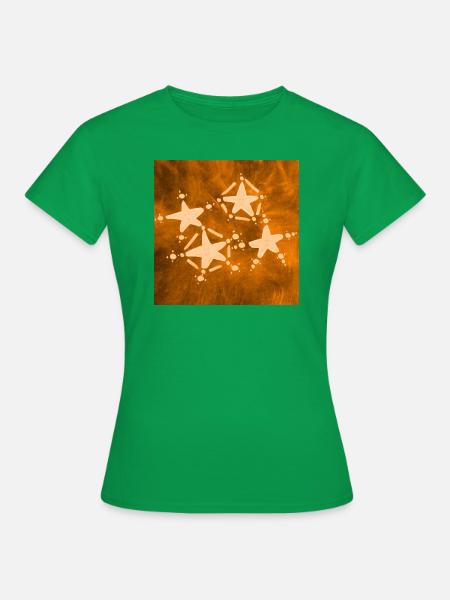 4 STERNE ORANGE - Frauen T-Shirt - Kelly Green