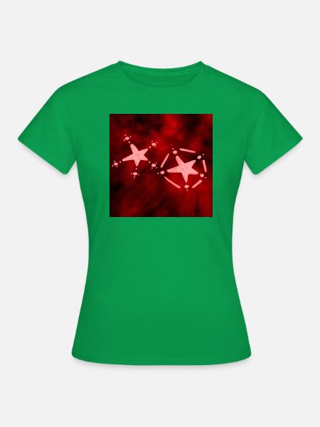 2 ROTE STERNE - Frauen T-Shirt - Kelly Green