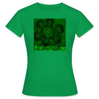 SOLEIL SUR PYRAMIDES VERTES - T-shirt Femme - vert - Devant - AI Model Female 172 dark (172cm)