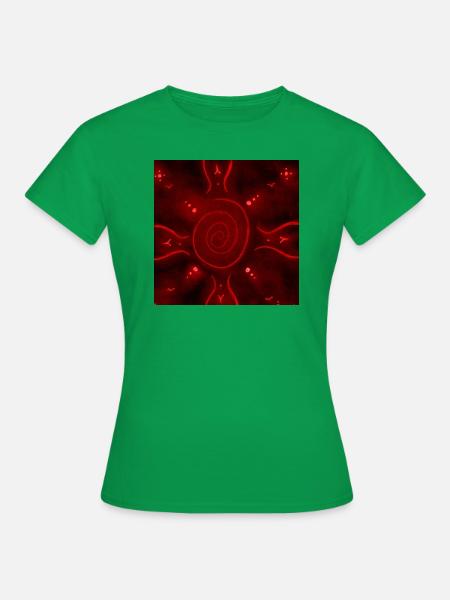 SONNIGES ROTES MANDALA - Frauen T-Shirt - Kelly Green