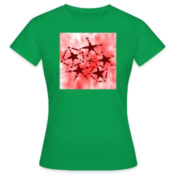 5 ÉTOILES ROUGE SOURIANT - T-shirt Femme - vert - Devant - AI Model Female 172 dark (172cm)