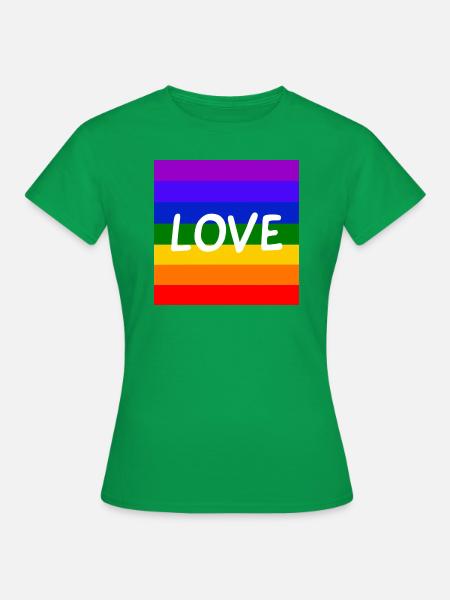 Liebe Regenbogen - Frauen T-Shirt - Kelly Green