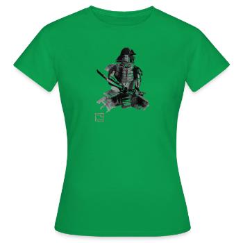 samurai in armor - T-shirt Femme - vert - Devant - AI Model Female 172 dark (172cm)
