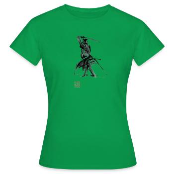 samurai en garde 02 - T-shirt Femme - vert - Devant - AI Model Female 172 dark (172cm)