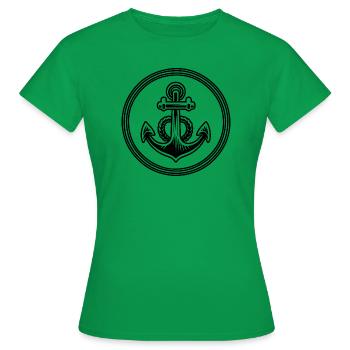 Anker Boot Schiff Nautik - Frauen T-Shirt - Kelly Green - Vorne - AI Model Female 172 dark (172cm)