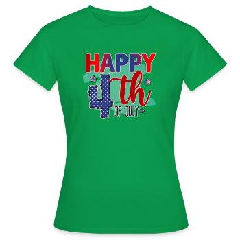 Joyeux 4 juillet - T-shirt Femme - vert - Devant - AI Model Female 172 dark (172cm)