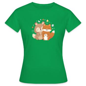 Tierliebe - Frauen T-Shirt - Kelly Green - Vorne - AI Model Female 172 dark (172cm)