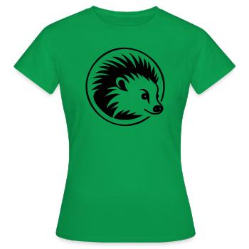 Igel Wald Stachelig Tier - Frauen T-Shirt - Kelly Green - Vorne - AI Model Female 172 dark (172cm)