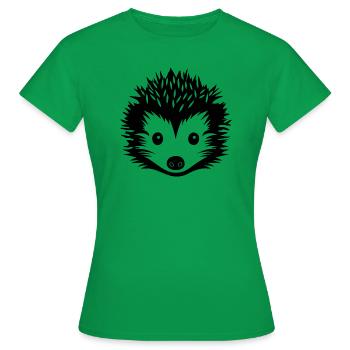 Igel Wald Stachelig Tier - Frauen T-Shirt - Kelly Green - Vorne - AI Model Female 172 dark (172cm)