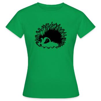 Igel Wald Stachelig Tier - Frauen T-Shirt - Kelly Green - Vorne - AI Model Female 172 dark (172cm)