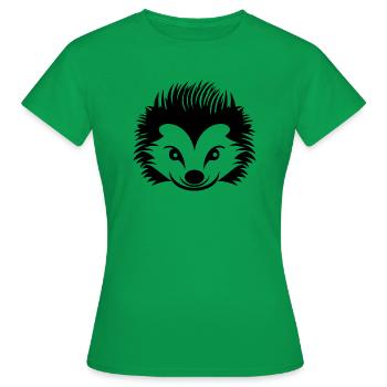 Igel Wald Stachelig Tier - Frauen T-Shirt - Kelly Green - Vorne - AI Model Female 172 dark (172cm)