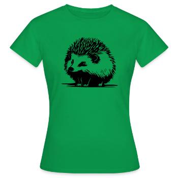 Igel Wald Stachelig Tier - Frauen T-Shirt - Kelly Green - Vorne - AI Model Female 172 dark (172cm)