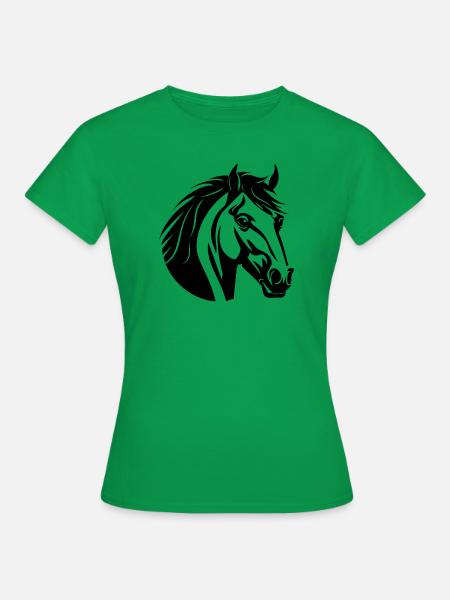 Pferd Pferdekopf Pony - Frauen T-Shirt - Kelly Green