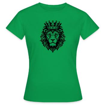 Löwe Löwenkopf Raubtier - Frauen T-Shirt - Kelly Green - Vorne - AI Model Female 172 dark (172cm)