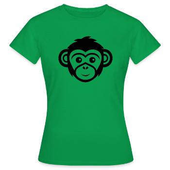 Affe Affen Affengesicht Dschungel - Frauen T-Shirt - Kelly Green - Vorne - AI Model Female 172 dark (172cm)