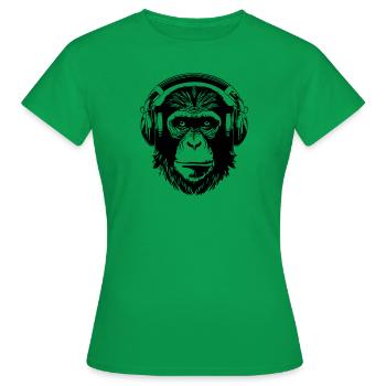 Affe Affen Affengesicht Dschungel - Frauen T-Shirt - Kelly Green - Vorne - AI Model Female 172 dark (172cm)