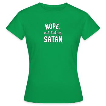 Lol Pas aujourd’hui, Satan - T-shirt Femme - vert - Devant - AI Model Female 172 dark (172cm)
