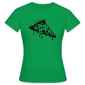 Pizza Fast Food Pizzeria - Frauen T-Shirt - Kelly Green - Vorne - AI Model Female 172 dark (172cm)