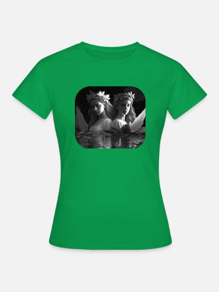 Fantasy Feen Zwillinge - Frauen T-Shirt - Kelly Green