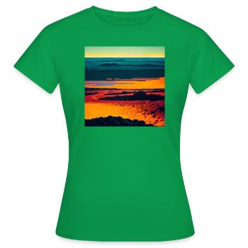 Landschaft - Frauen T-Shirt - Kelly Green - Vorne - AI Model Female 172 dark (172cm)