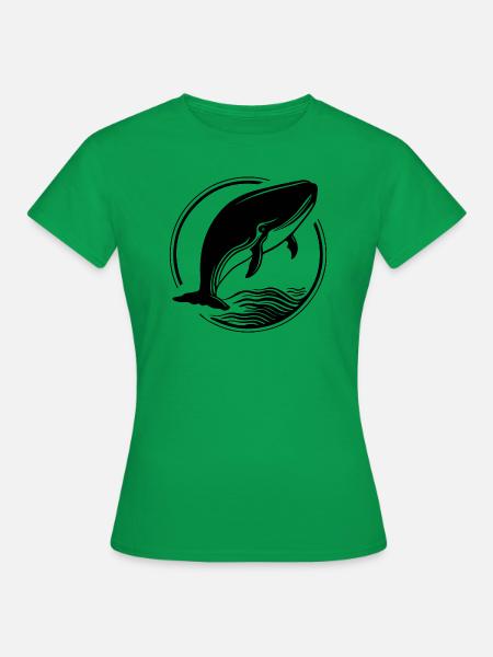 Wal Meer Fische - Frauen T-Shirt - Kelly Green