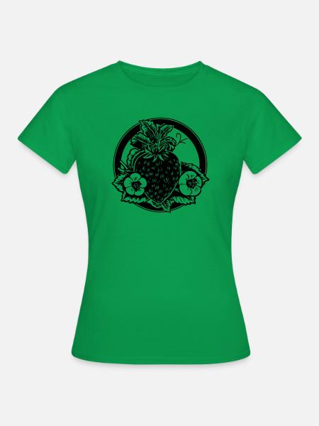 Erdbeere Obst Frucht - Frauen T-Shirt - Kelly Green