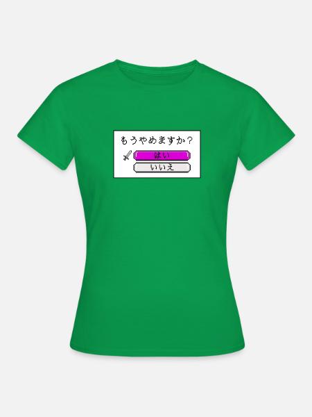Spielende? Retro-8-Bit-Spiele - Frauen T-Shirt - Kelly Green