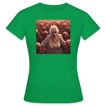 Professeur d’anglais rieur en enfer - T-shirt Femme - vert - Devant - AI Model Female 172 dark (172cm)