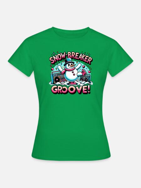 Snow-Breaker-Rillen-Design - Frauen T-Shirt - Kelly Green