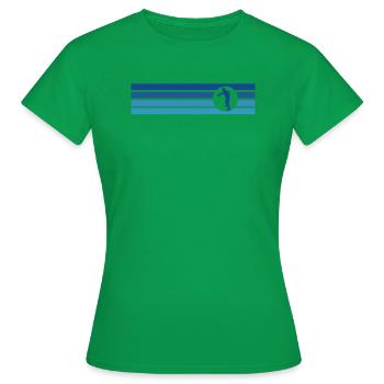Disc Golf Frisbee Disc - Women's T-Shirt - kelly green - Front - AI Model Female 172 dark (172cm)