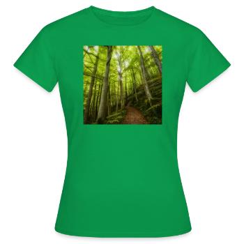 Smaragdgrne Dschungel - Frauen T-Shirt - Kelly Green - Vorne - AI Model Female 172 dark (172cm)
