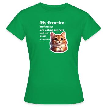 Ne pas utiliser de virgules - T-shirt Femme - vert - Devant - AI Model Female 172 dark (172cm)