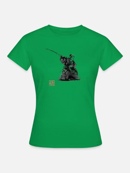 samurai fight - T-shirt Femme - vert