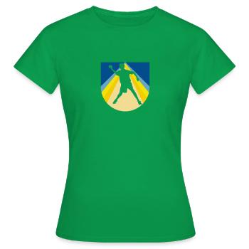 Dodgeballmannschaft Mannschaft - Frauen T-Shirt - Kelly Green - Vorne - AI Model Female 172 dark (172cm)